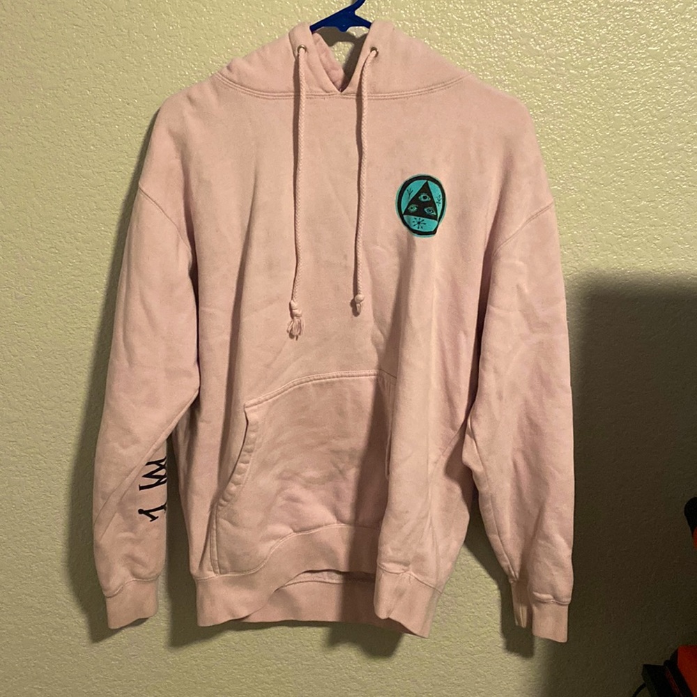 Welcome Sloth Pink Hoodie, Size:Medium